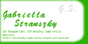 gabriella stranszky business card